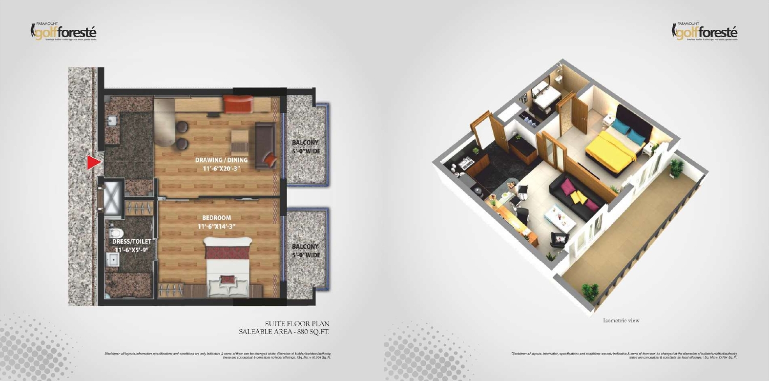 Suits 880 sq.ft.